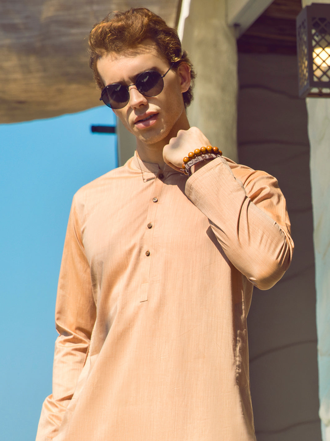 Peach Kurta - AL-K-966