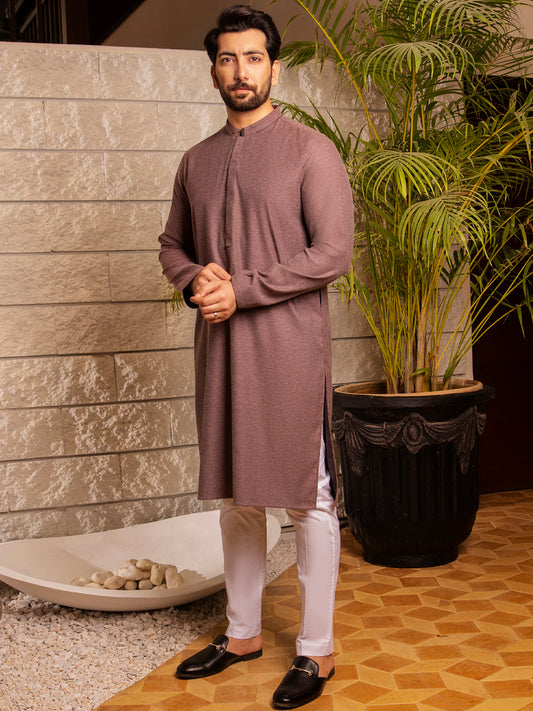 Purple Blended Kurta - AL-K-973