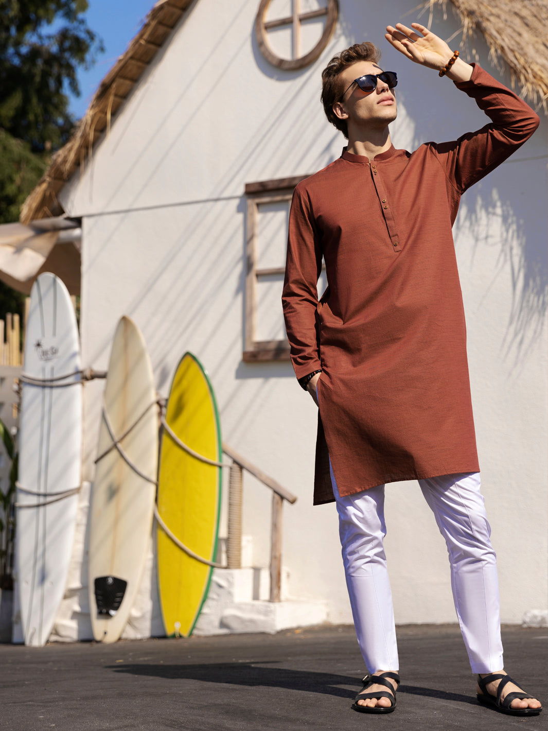 Orange Kurta - AL-K-989
