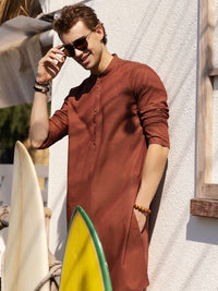 Orange Kurta - AL-K-989