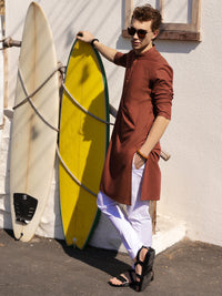 Orange Kurta - AL-K-989