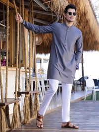 Grey Kurta - AL-K-998