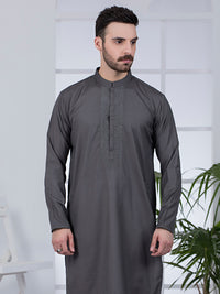 Grey Blended Kurta - AL-K-1045