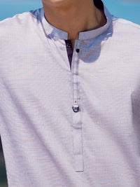 Light Purple Cotton Kurta - AL-K-1052