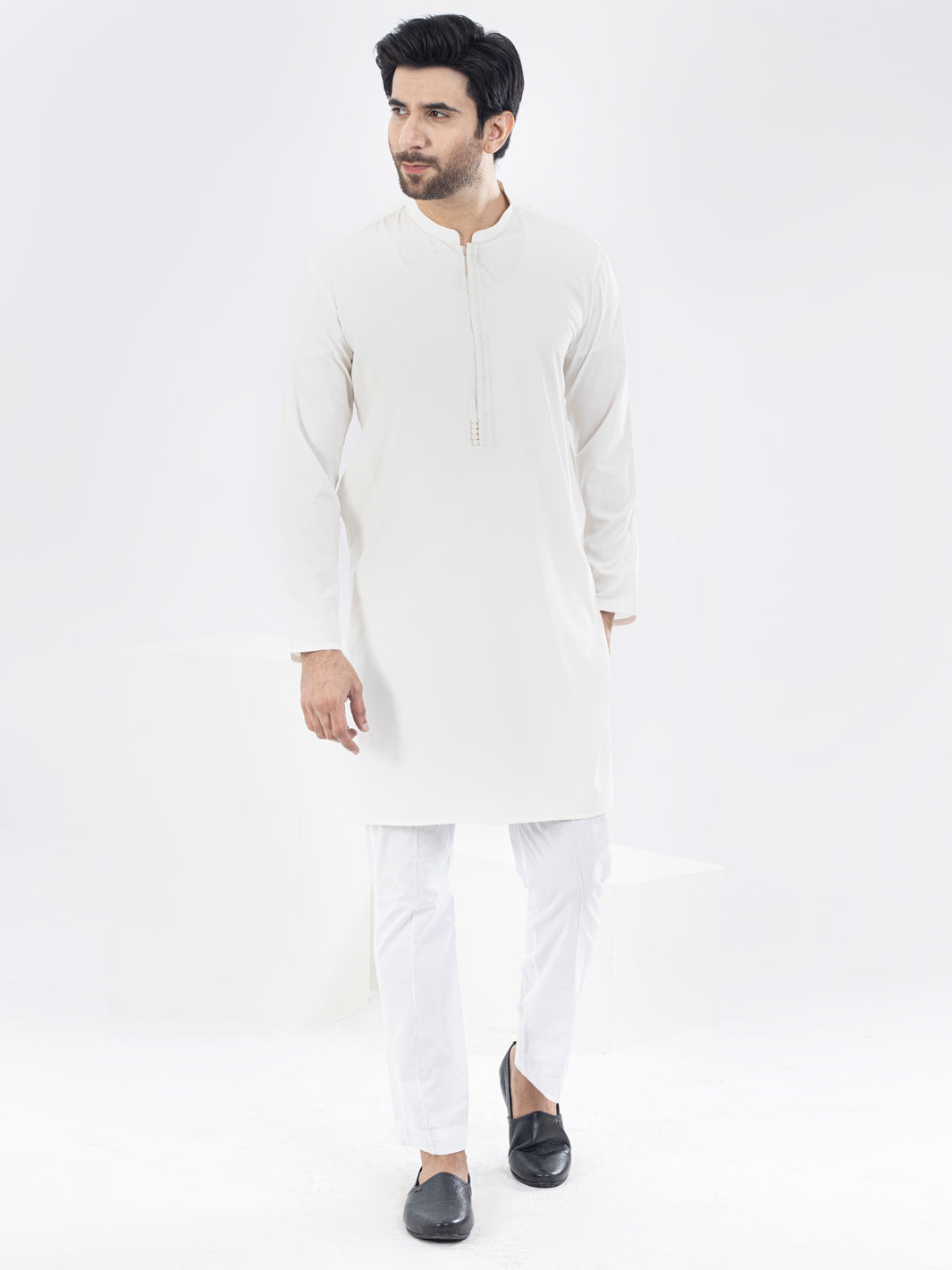 Off White Blended Kurta - AL-K-1068A