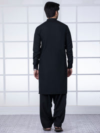 Black Blended Kameez Shalwar - AL-KS-2779