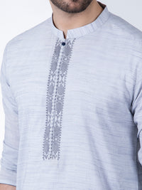 Grey Blended Kurta Trouser - AL-KT-2791