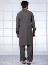 Brown Blended Kameez Shalwar - AL-KS-2793