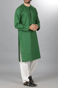 Green Cotton Kurta - AL-K-399