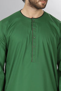 Green Cotton Kurta - AL-K-399
