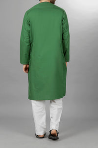 Green Cotton Kurta - AL-K-399