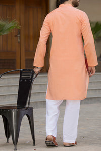 Peach Blended Kurta - AL-K-597