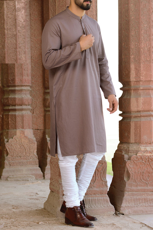 Purple Cotton Kurta - AL-K-620