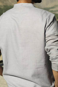 Grey Blended Kurta - AL-K-662
