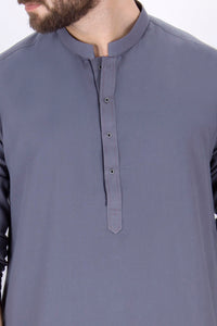 Teal Blue Blended Kurta - AL-K-687