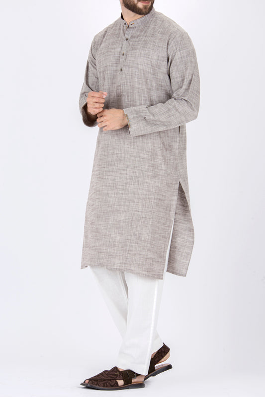 Grey Blended Kurta - AL-K-693