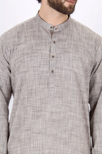 Grey Blended Kurta - AL-K-693