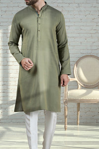 Green Blue Blended Kurta - AL-K-700