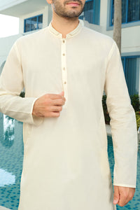 Off White Blended Kurta - AL-K-795