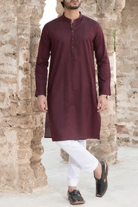 Maroon Cotton Kurta - AL-K-799