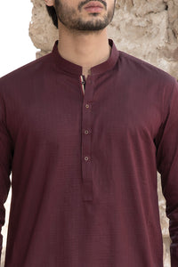 Maroon Cotton Kurta - AL-K-799