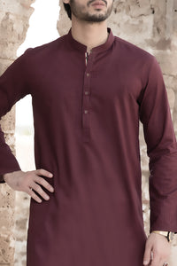 Maroon Cotton Kurta - AL-K-799