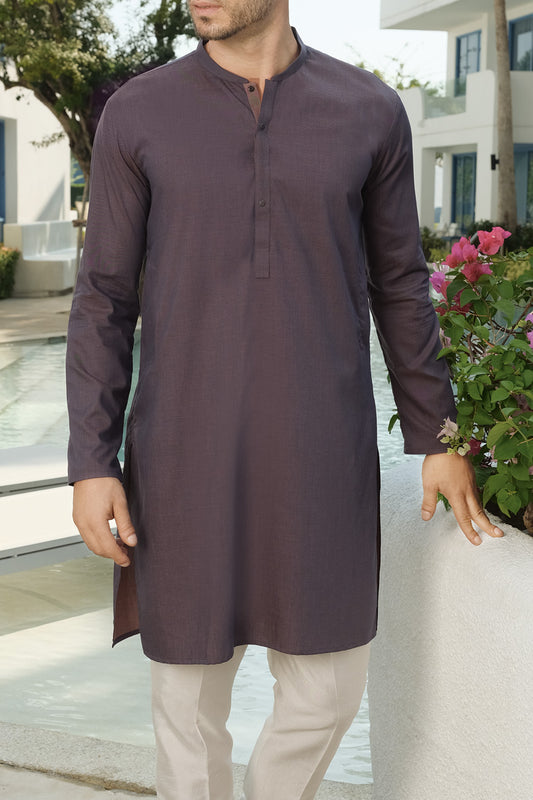 Purple Blended Kurta - AL-K-823