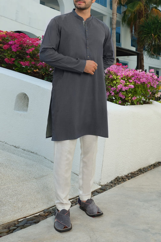 Green Blended Kurta - AL-K-824