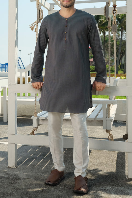 Green Bunnat Kurta - AL-K-837