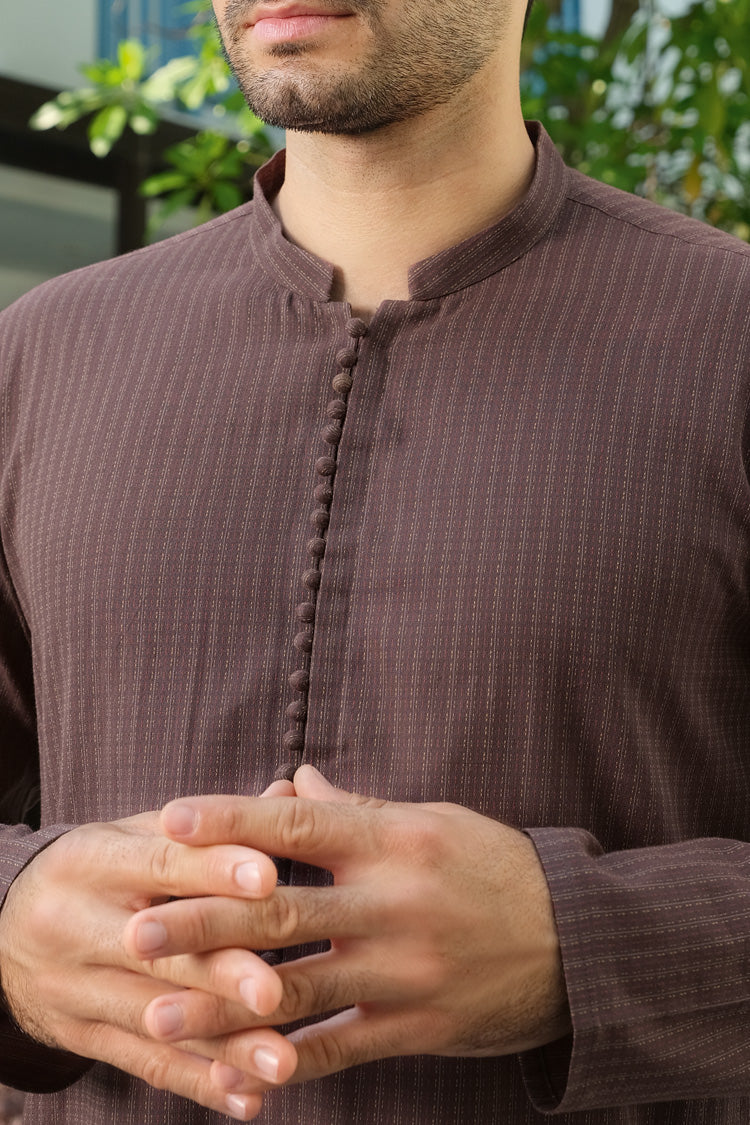 Brown Bunnat Kurta - AL-K-839