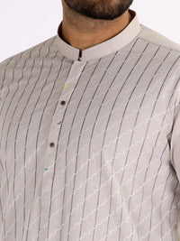 Fawn Blended Kurta - AL-K-841C