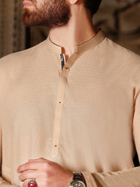 Beige Blended Kurta - AL-K-865
