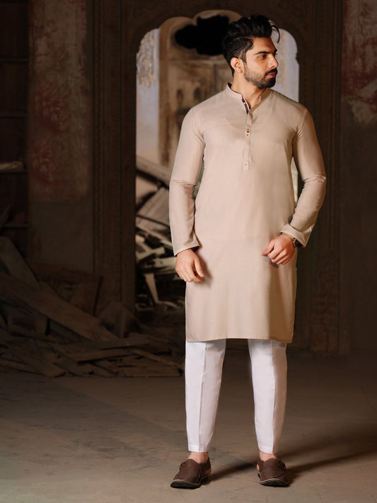 Sand Blended Kurta - AL-K-866