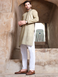 Green Cotton Kurta - AL-K-885