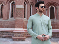 Light Green Cotton Kurta - AL-K-888