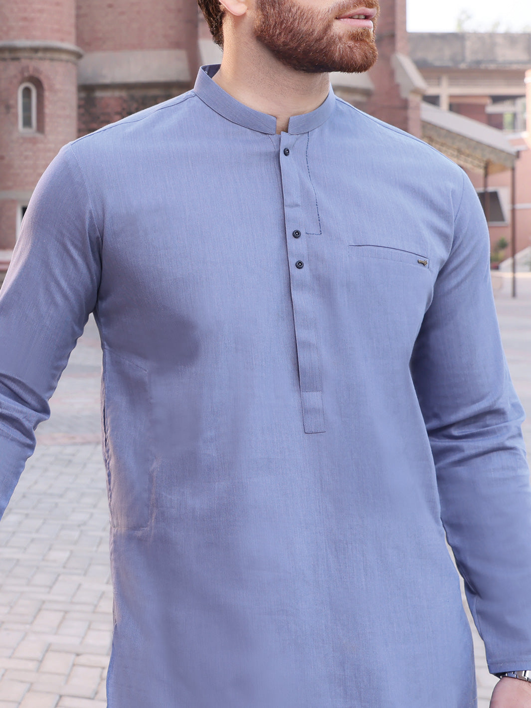Blue Cotton Kurta - AL-K-889