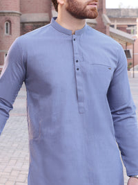 Blue Cotton Kurta - AL-K-889