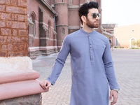 Blue Cotton Kurta - AL-K-889