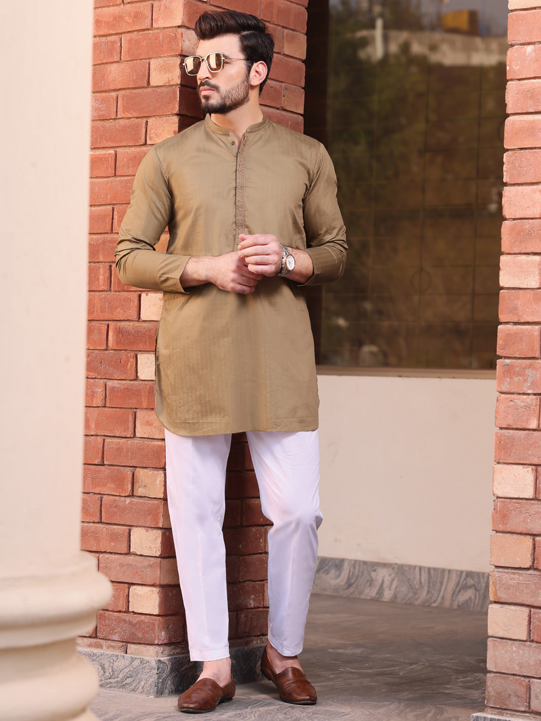 Green Cotton Kurta - AL-K-894