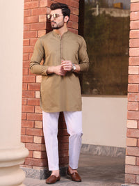 Green Cotton Kurta - AL-K-894