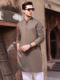 Olive Green Cotton Kurta - AL-K-902