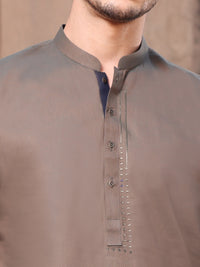 Olive Green Cotton Kurta - AL-K-902