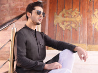 Grey Cotton Kurta - AL-K-907