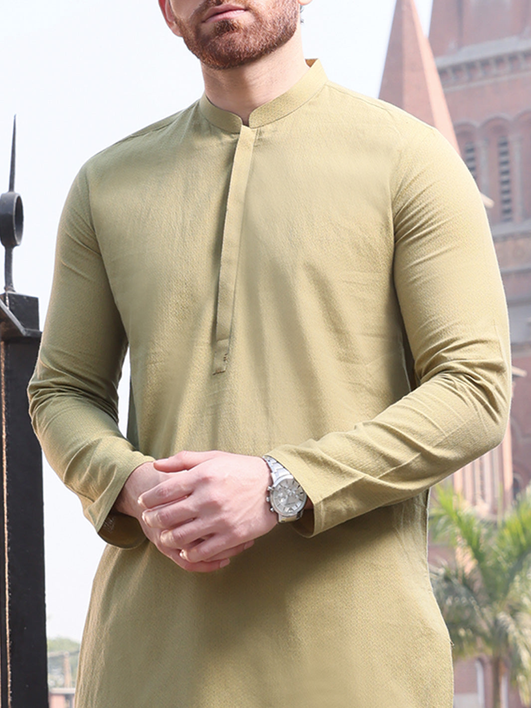 Green Cotton Kurta - AL-K-909