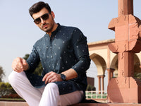Blue Blended Kurta - AL-K-913A