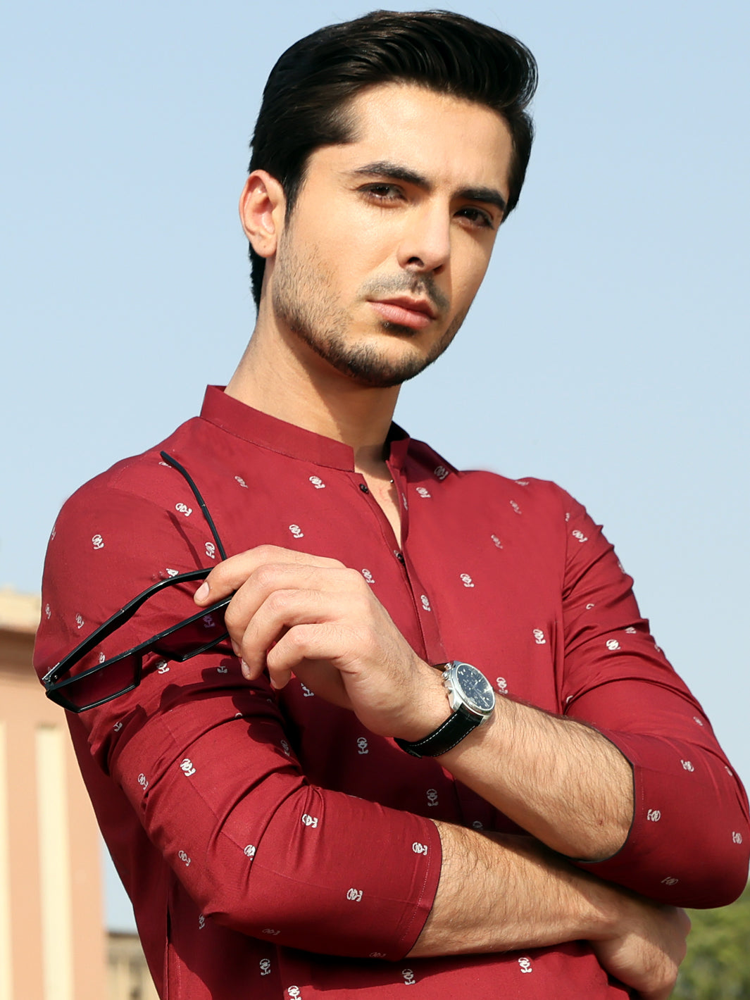 Maroon Blended Kurta - AL-K-913B