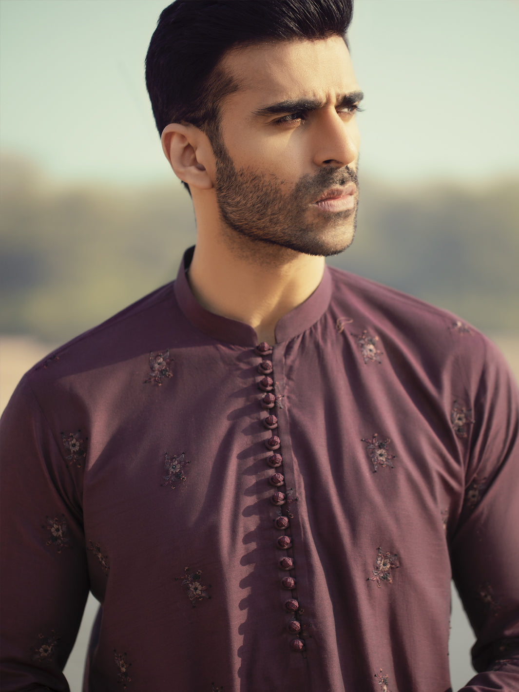 Maroon Cotton Kurta - AL-K-914C