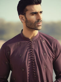 Maroon Cotton Kurta - AL-K-914C