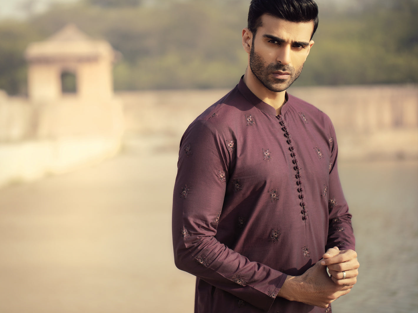 Maroon Cotton Kurta - AL-K-914C