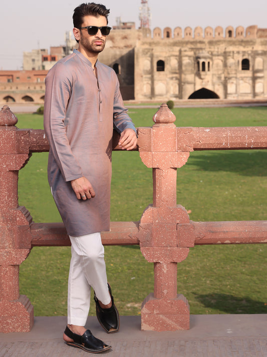 Purple Cotton Kurta - AL-K-927